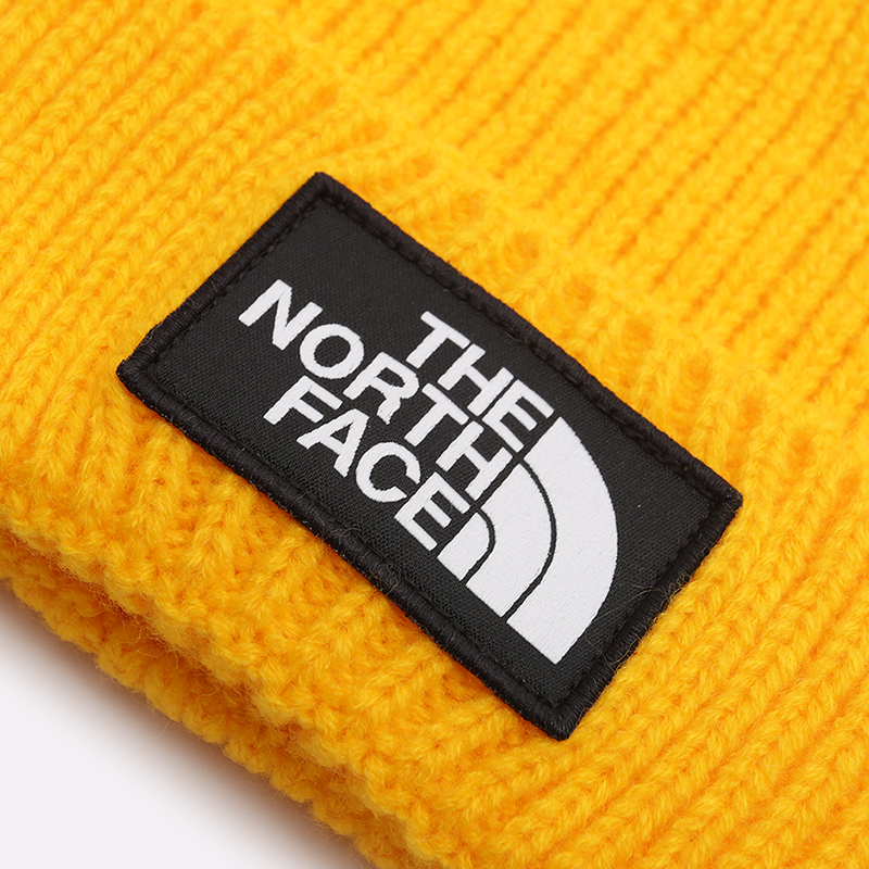  желтая шапка The North Face Logo Box Cuff Beanie T93FJX70MREG - цена, описание, фото 3